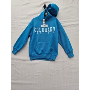 Pro BE Colorado Est 1876 Blue Hoodie Sweatshirt Graphic Souvenir Mens Medium NEW